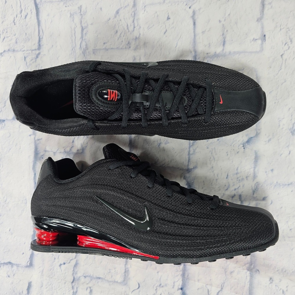 Nike Shox Z Sneakers Womens 9 Black Red Athletic Running Shoes HQ7540-002